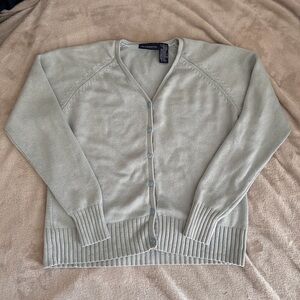 Liz Claiborne Soft Gray Cardigan Sweater